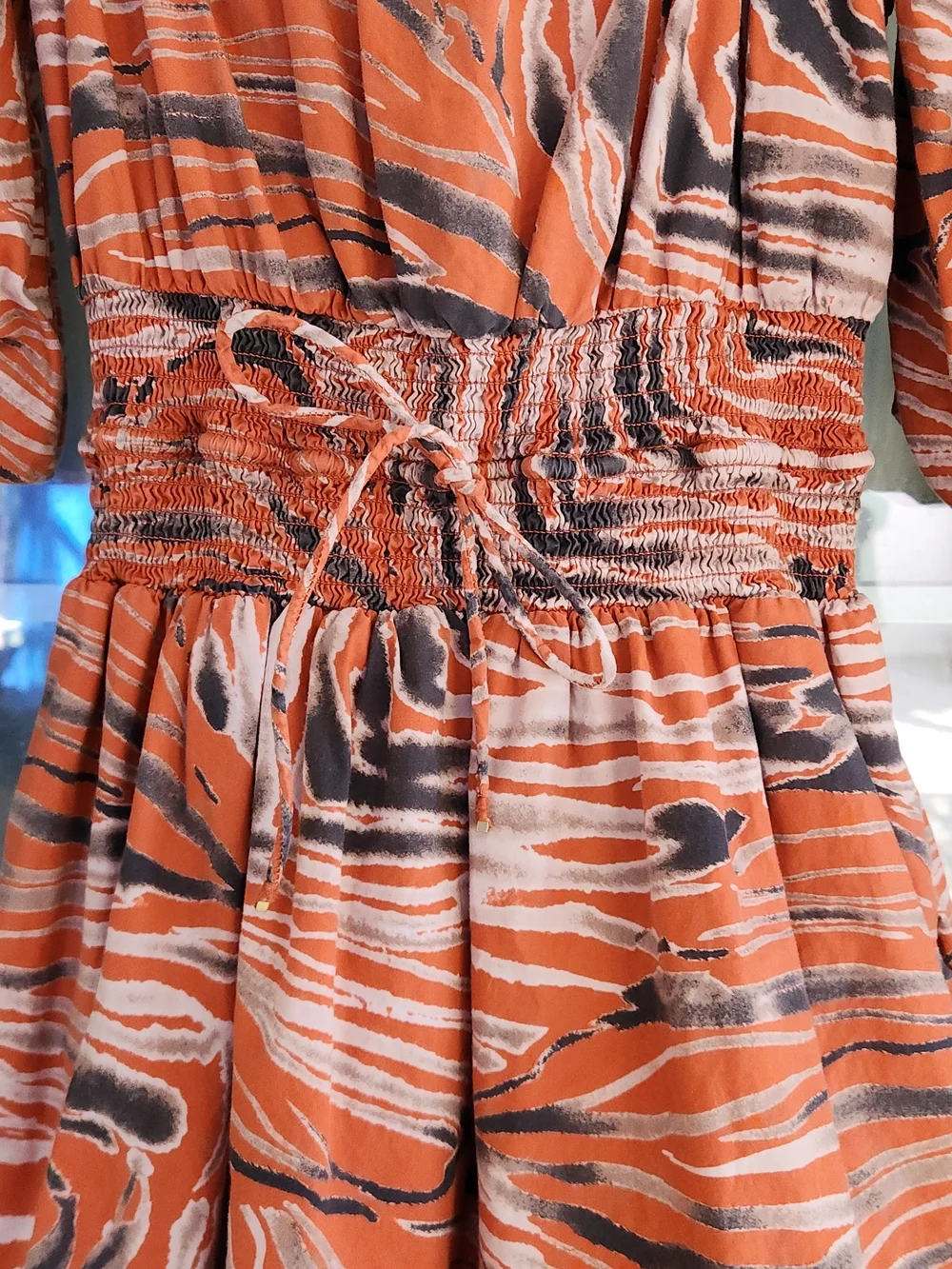 The dress in an Anthropologie Love the Label Puff Sleeve Mini Dress - Picture 3 of 5